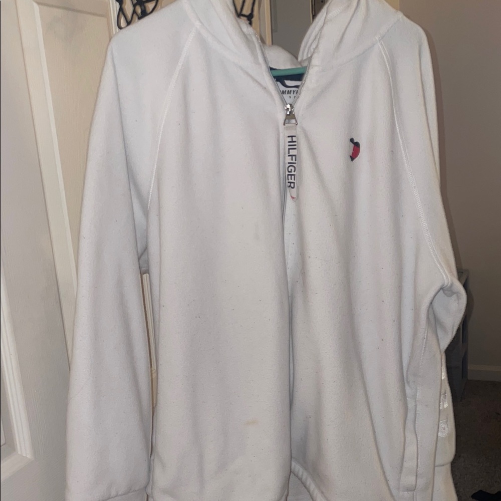 Tommy Hilfiger Kids White Zip-Up Hoodie
